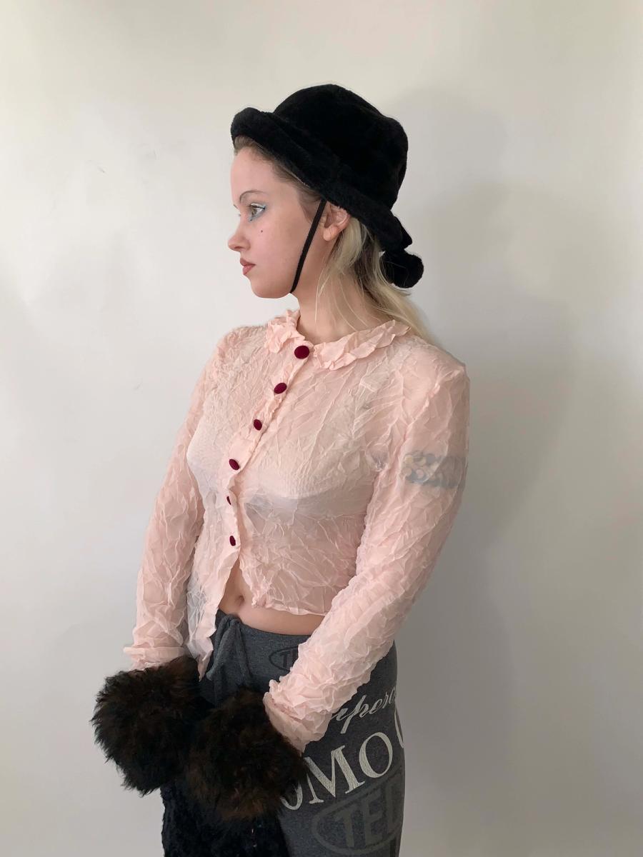 Chantal Thomass Plush Hat with Cherry Pom Pom product image