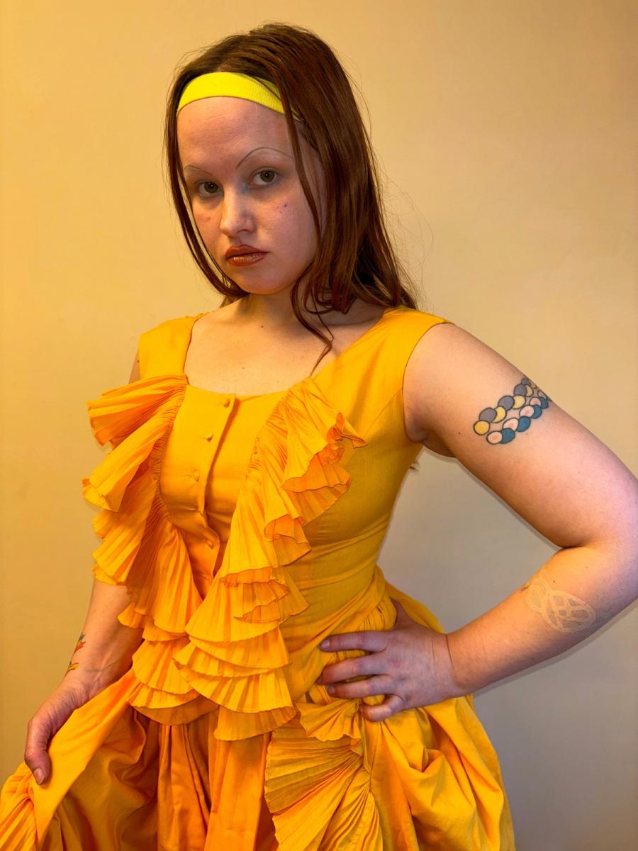 80s Chantal Thomass Yellow Top and Pants Set product image