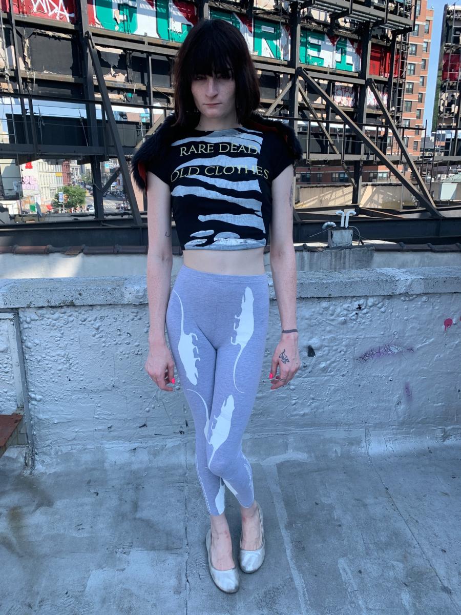 Rat & Chrysler Building Light Gray Leggings product image