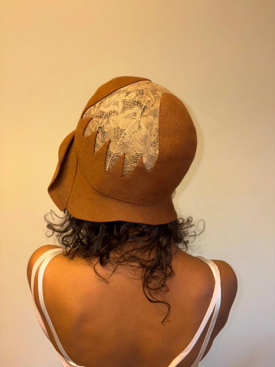 20s Lace Cutout Cloche Hat product image