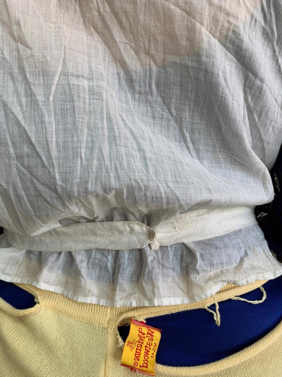 Antique Cobalt Blue Top with Marbled Clay Buttons product image