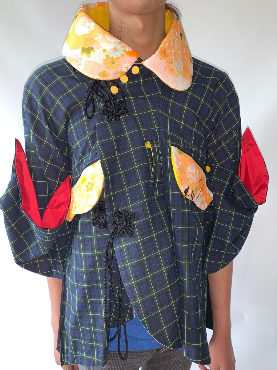 Takuya Angel Plaid Cape  product image