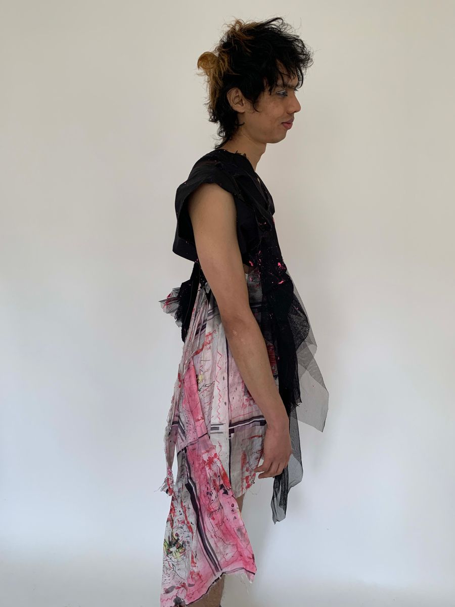 Hisui Asymmetrical Splatter Gown product image