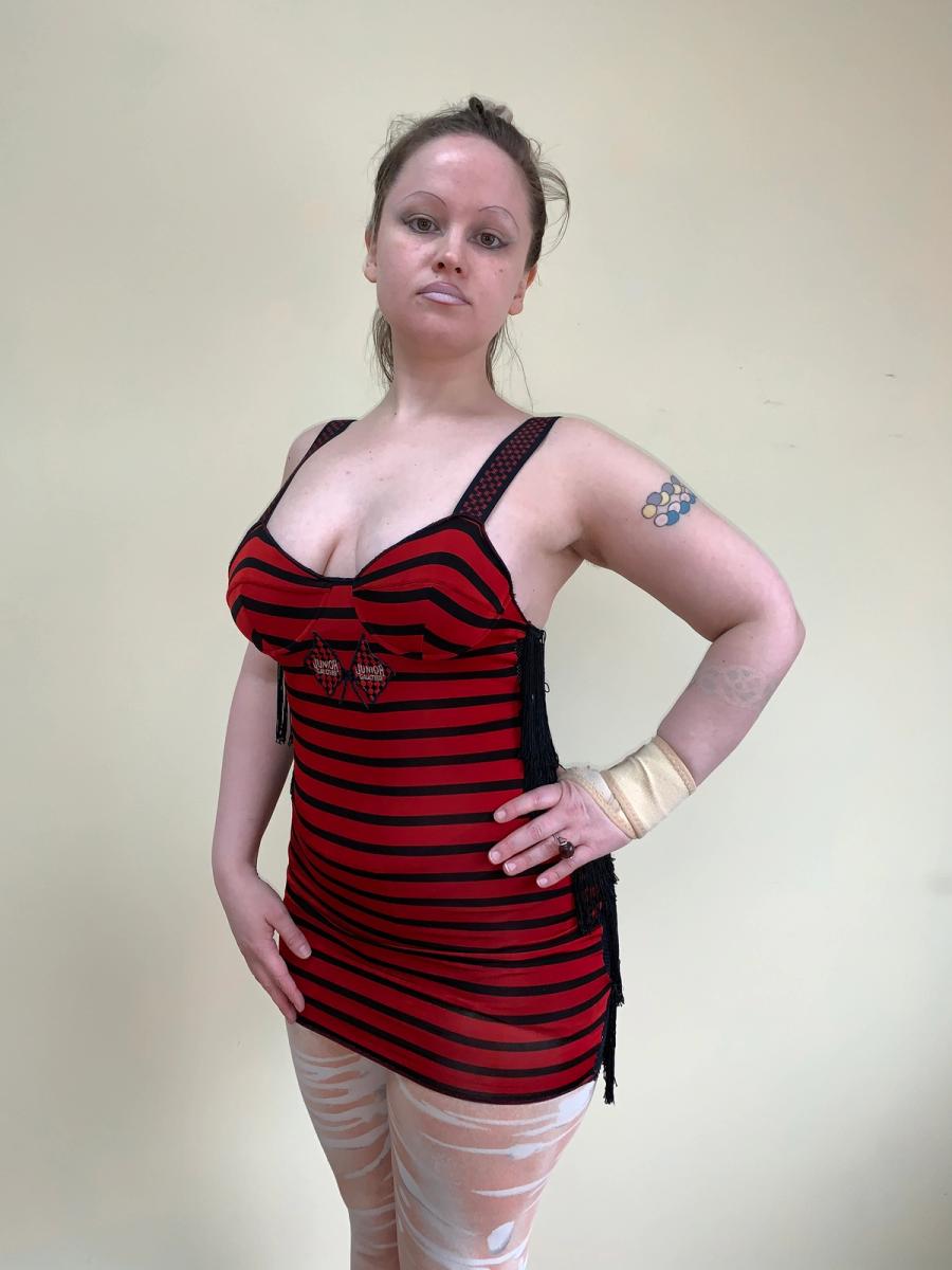 1989 Gaultier Flag Girl Mini-Dress With Fringe  product image