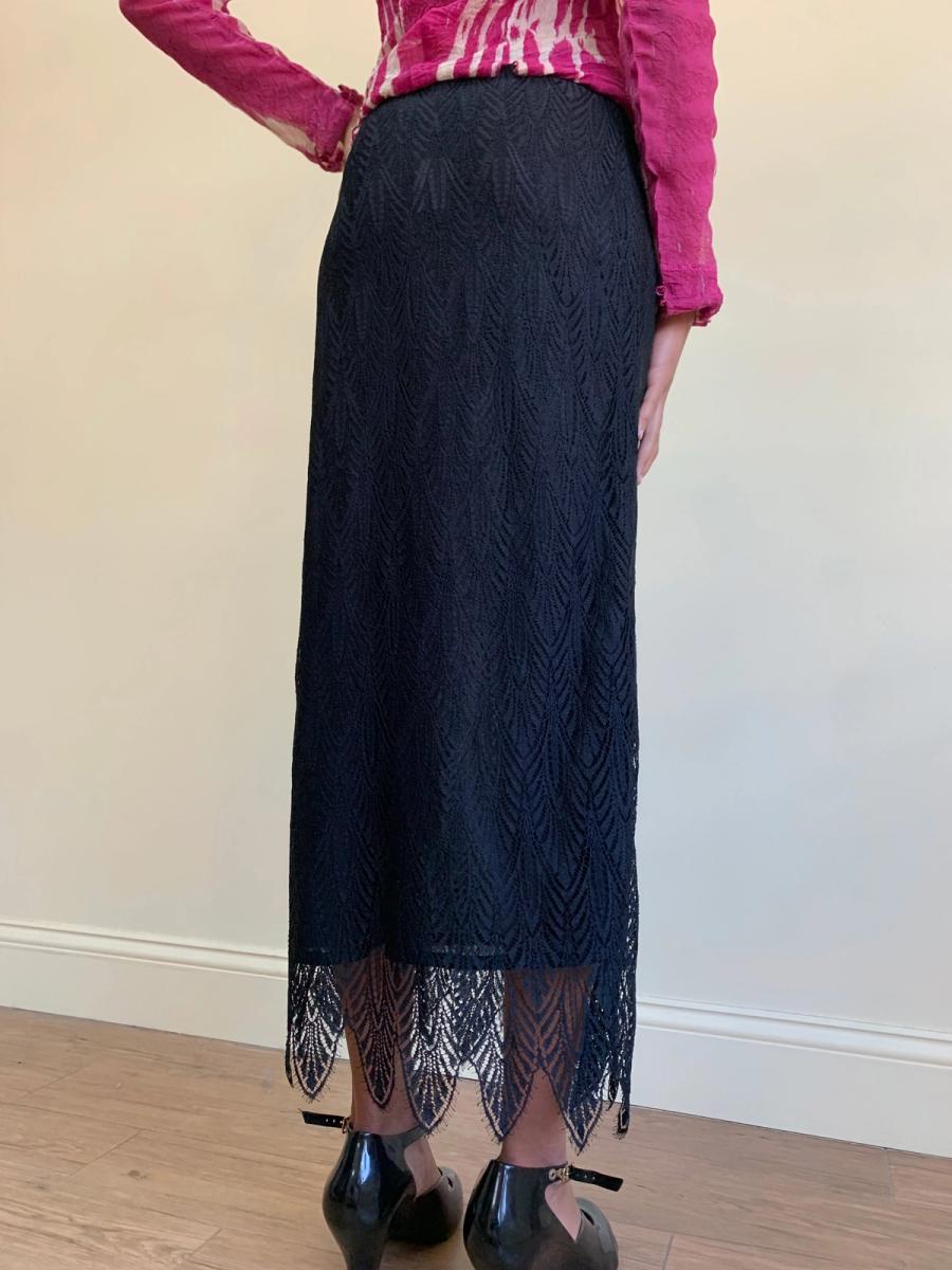 Anna Molinari Leather and Lace Skirt product image