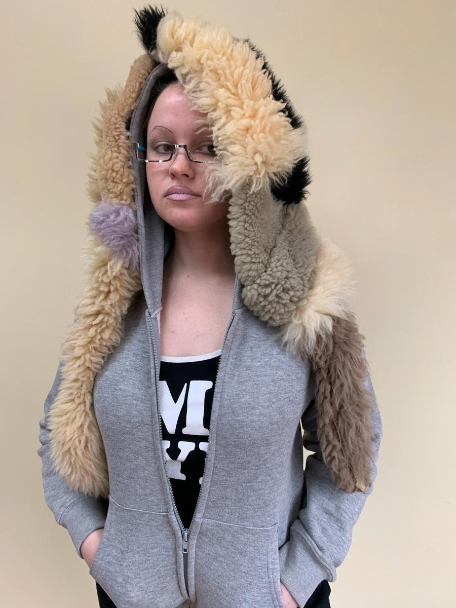 Tomoki Yurita Detachable Shearling Patchwork Hood product image