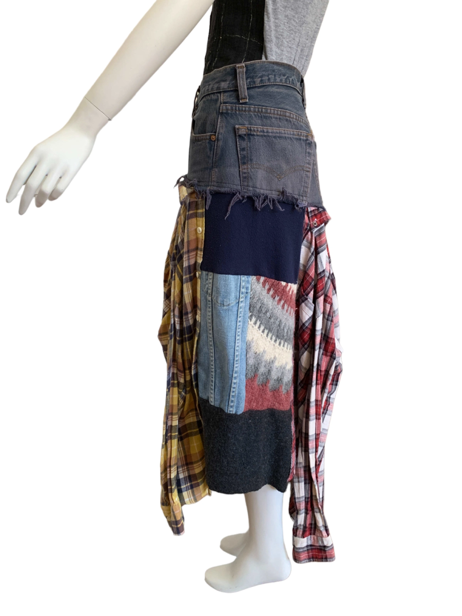 Tomoki Yurita Flannel Assemblage Skirt product image