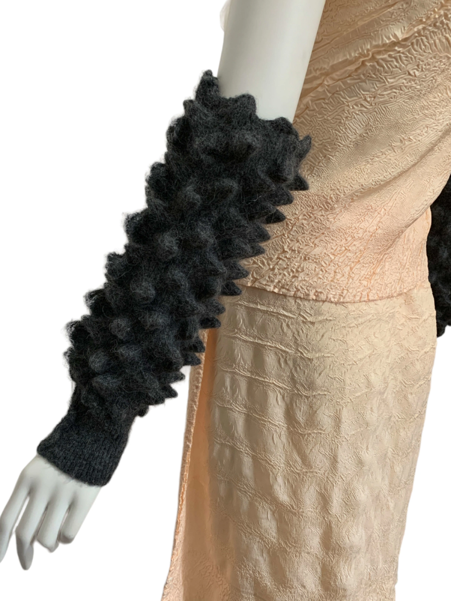 Nozomi Ishiguro Knitted Spikey Arm Warmers