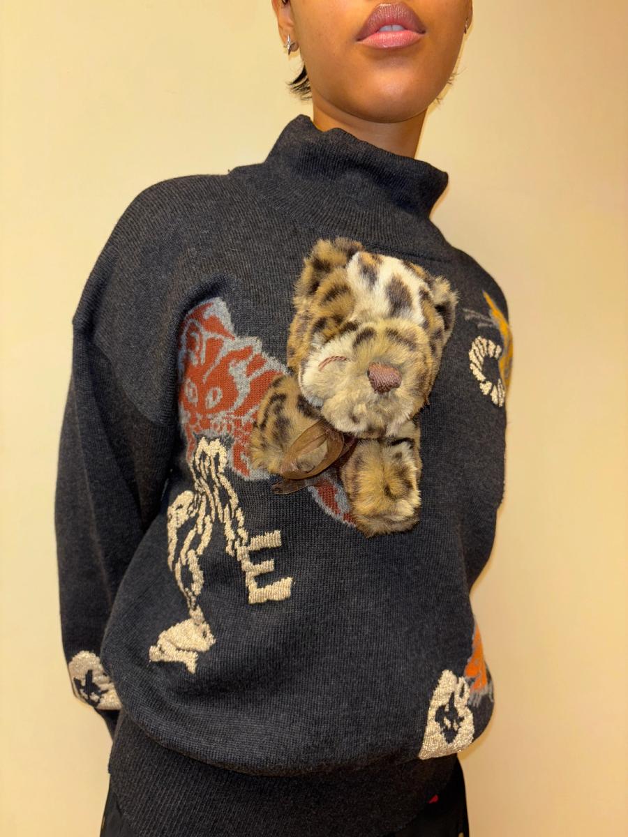 Wonderful World Cheetah Teddy Brooch product image