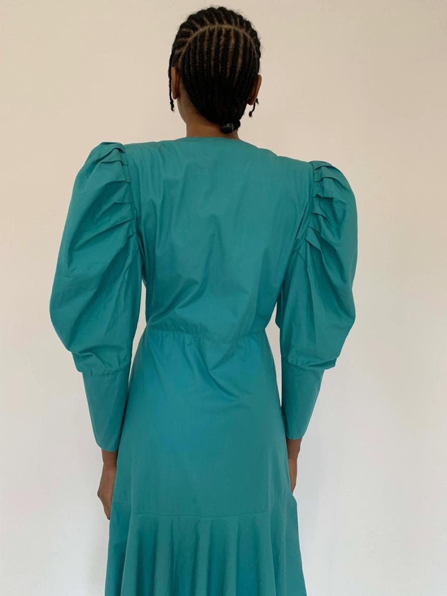 80s Norma Kamali Mutton Sleeve Dress product image