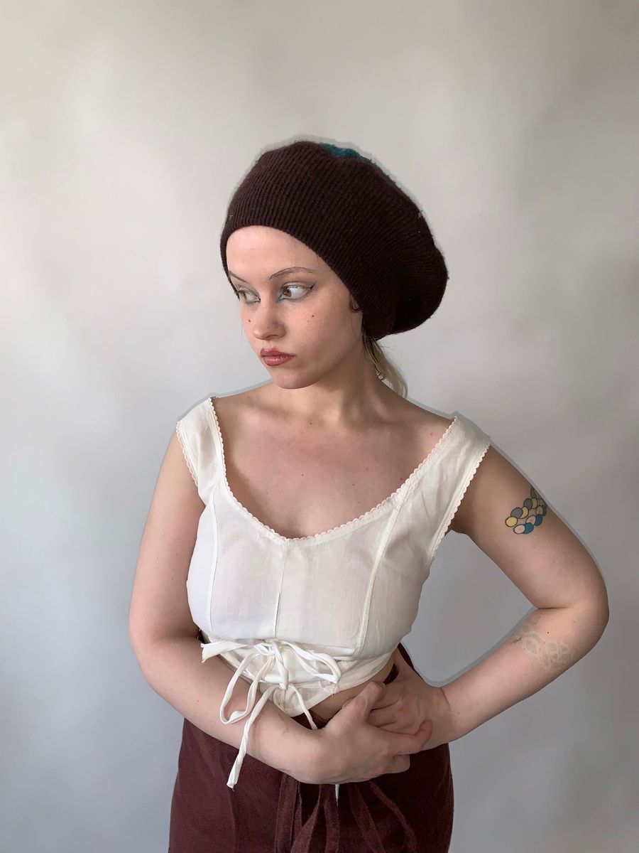 90s Vivienne Westwood Knit Argyle Beret  product image