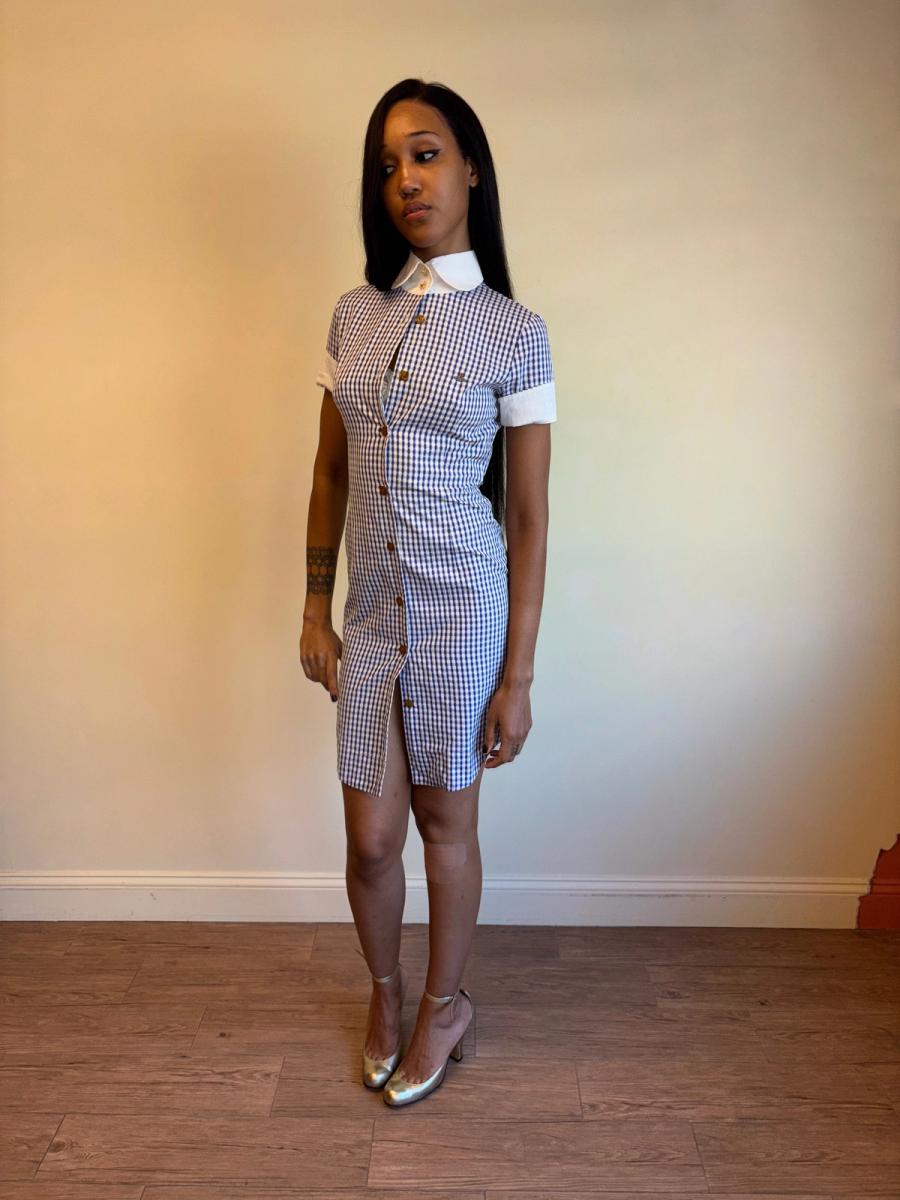 90s Vivienne Westwood Checked Dress with Hi-Collar  product image
