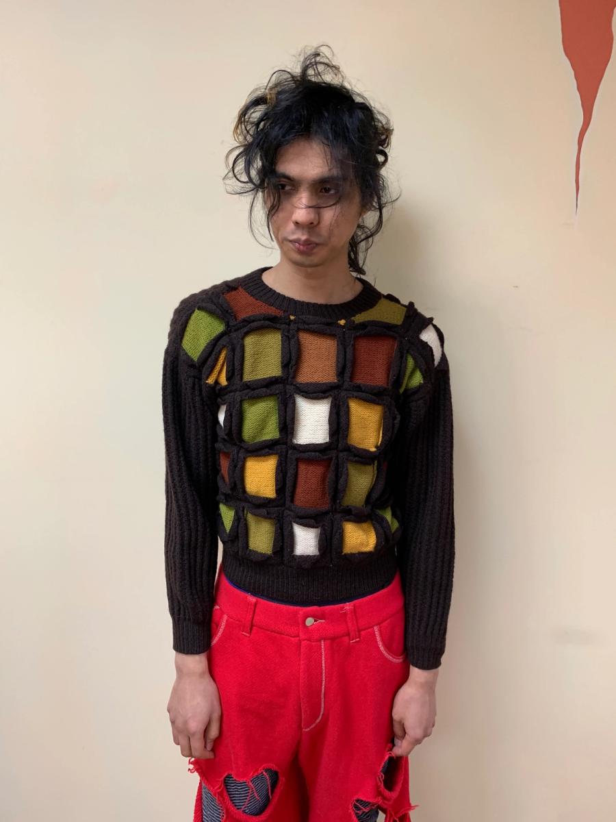 80s Issey Miyake Avant Garde Blocked Sweater product image