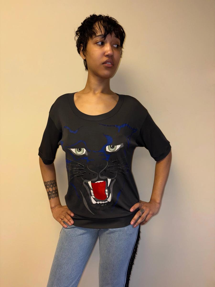 80s Krizia Slinky Panther Top product image