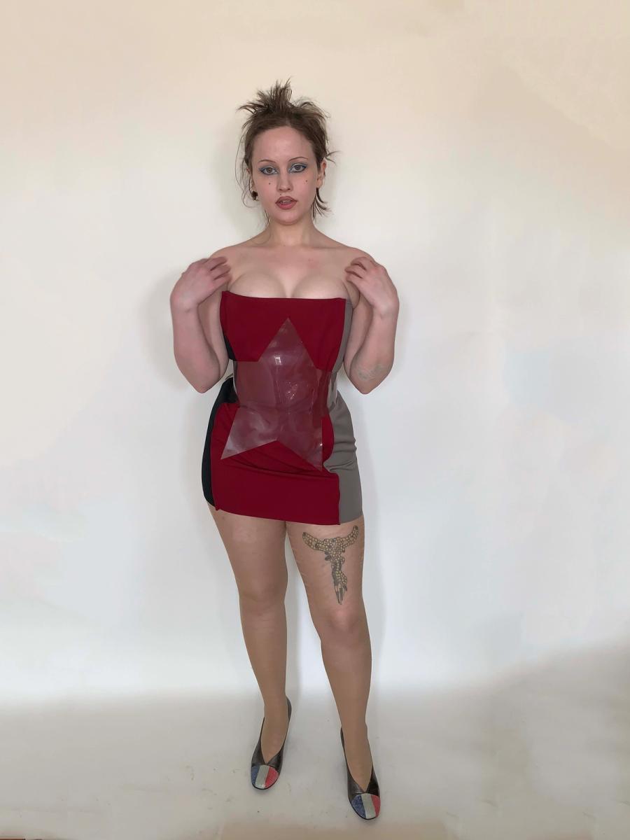 Vintage Jean- Paul Gaultier Color Block Bustier Minidress product image