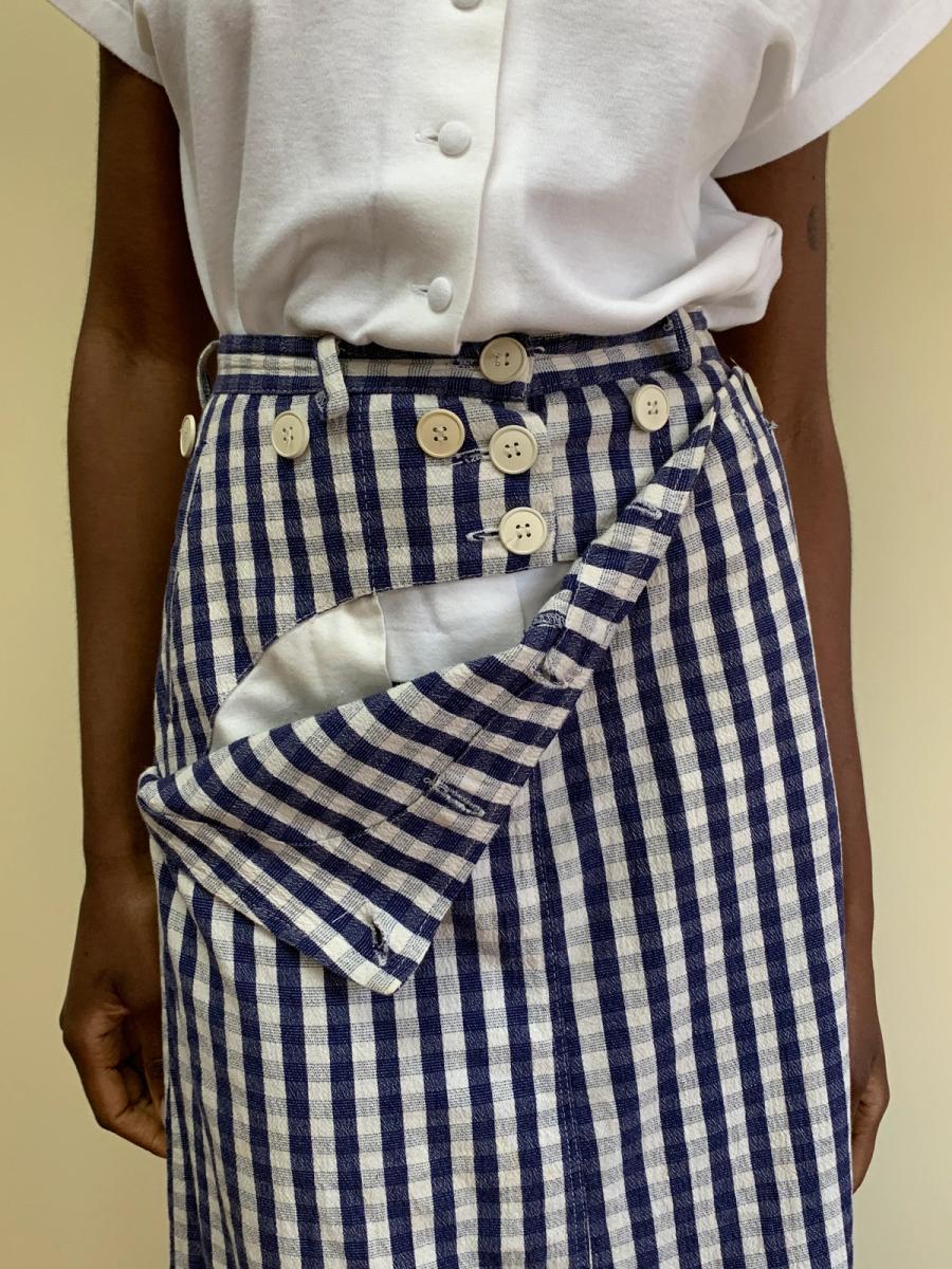 Wild & Lethal Trash Gingham Skirt product image