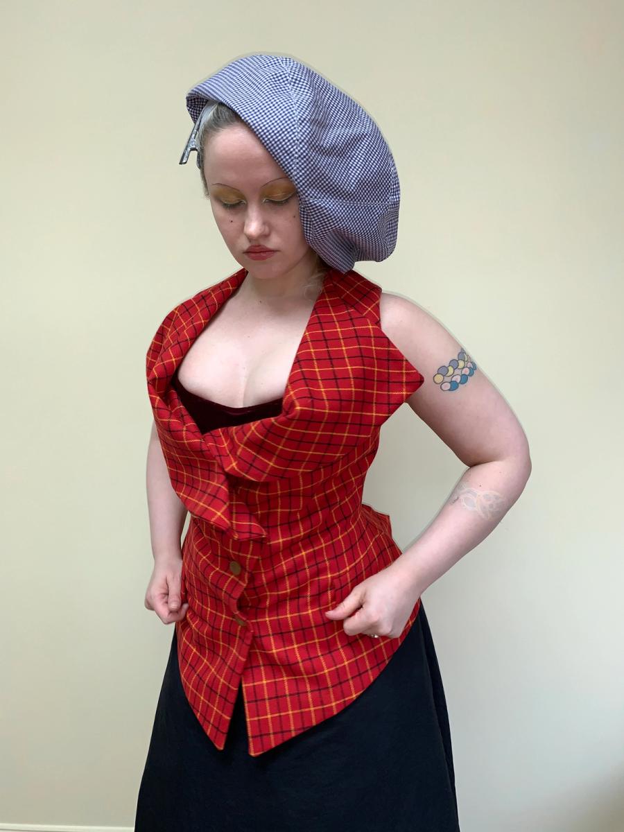 Vivienne Westwood 1995 'Vive la Cocotte' Runway Tartan Check Vest product image