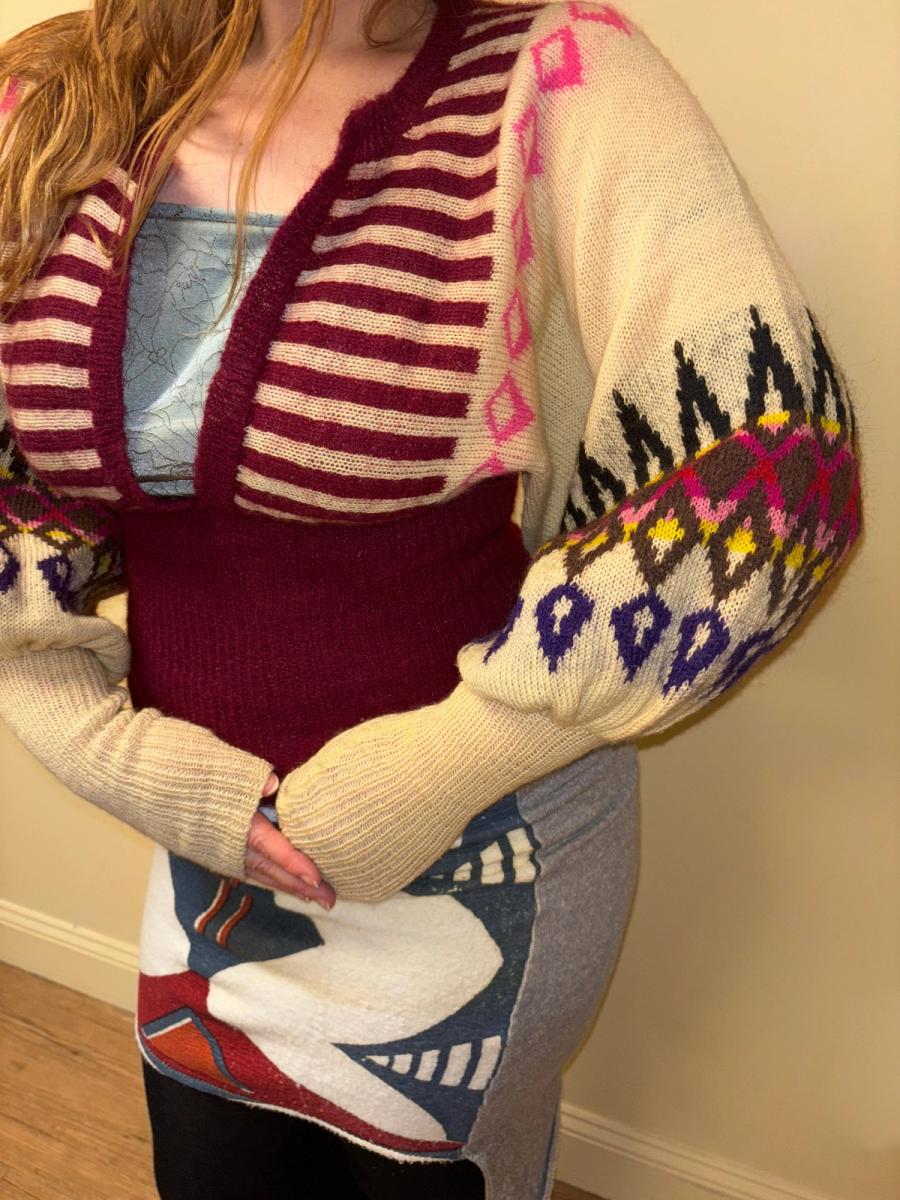 80s Kansai Yamamoto Balloon Sleeve Knit Sweater product image