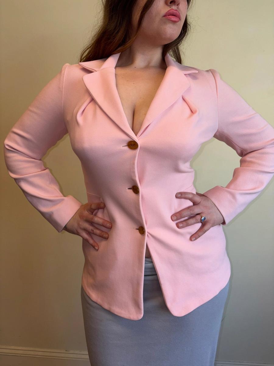 Vivienne Westwood Bubblegum Pink Stretch Piqué Tailored Jacket product image