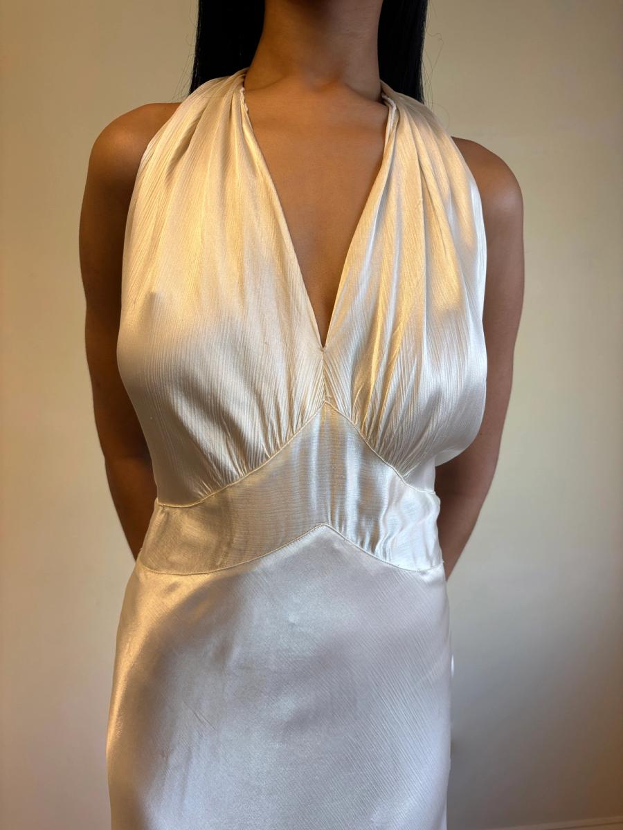 1930s Liquid Satin Jean Harlow Gown  product image
