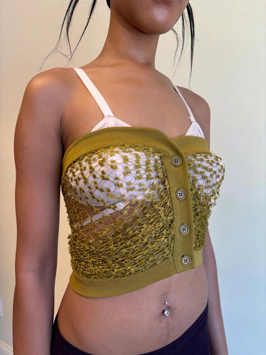 1991 Romeo Gigli Draped Netting Tube Top product image