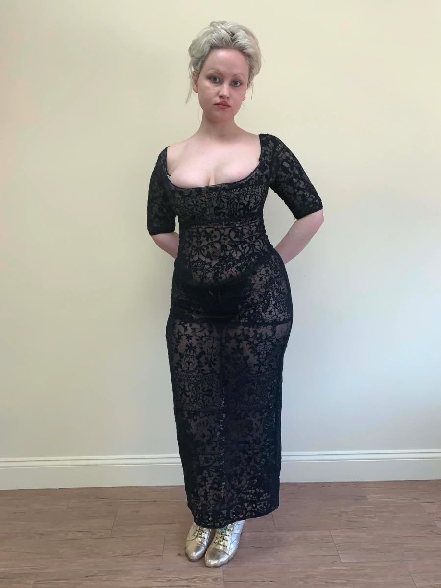 A/W 1992-93 Vivienne Westwood Flocked Tulle Regency Corset Dress product image