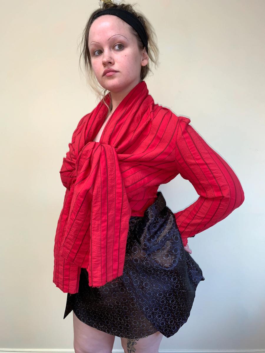 Vivienne Westwood Anglomania Seersucker Shawl Jacket product image