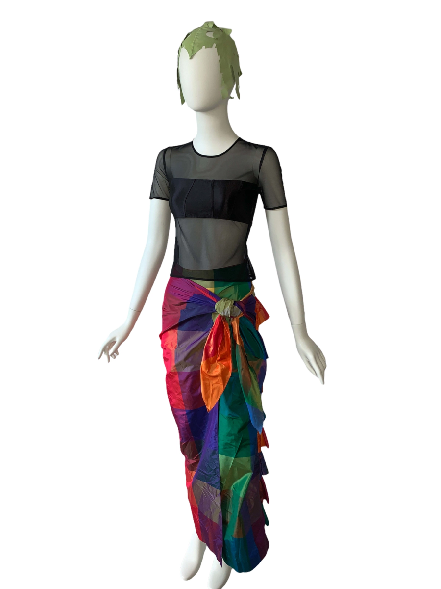 90s Chantal Thomass Changeable Taffeta Bustle Skirt