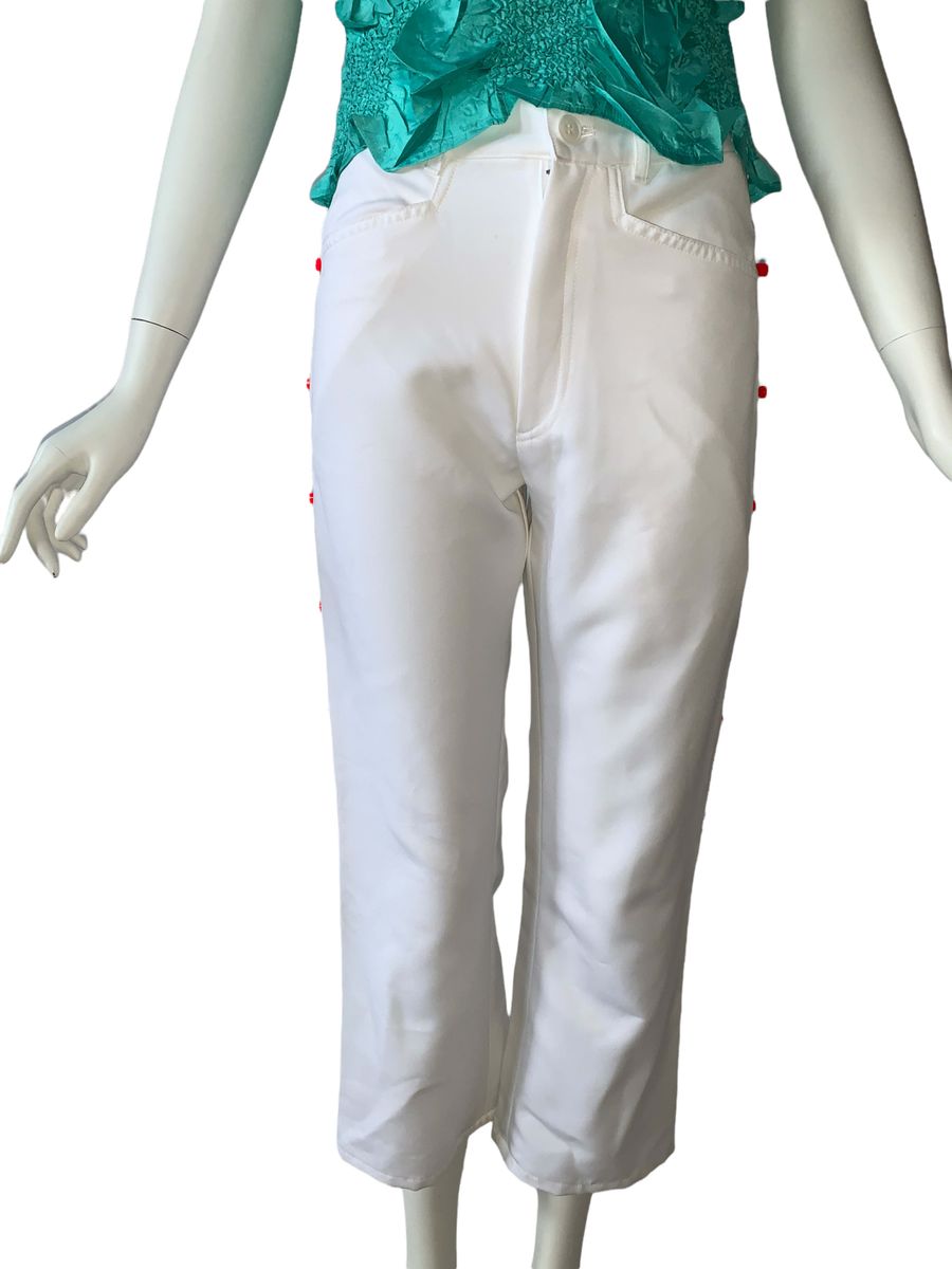 Fotus White "Studded" Pants product image