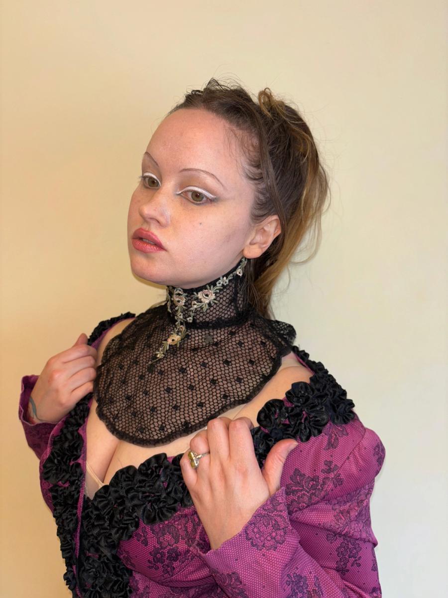 Black Lace Boned Guimpe product image