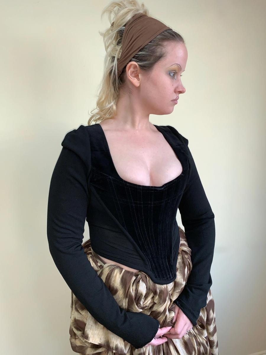 90s Vivienne Westwood Black Velvet Corset product image