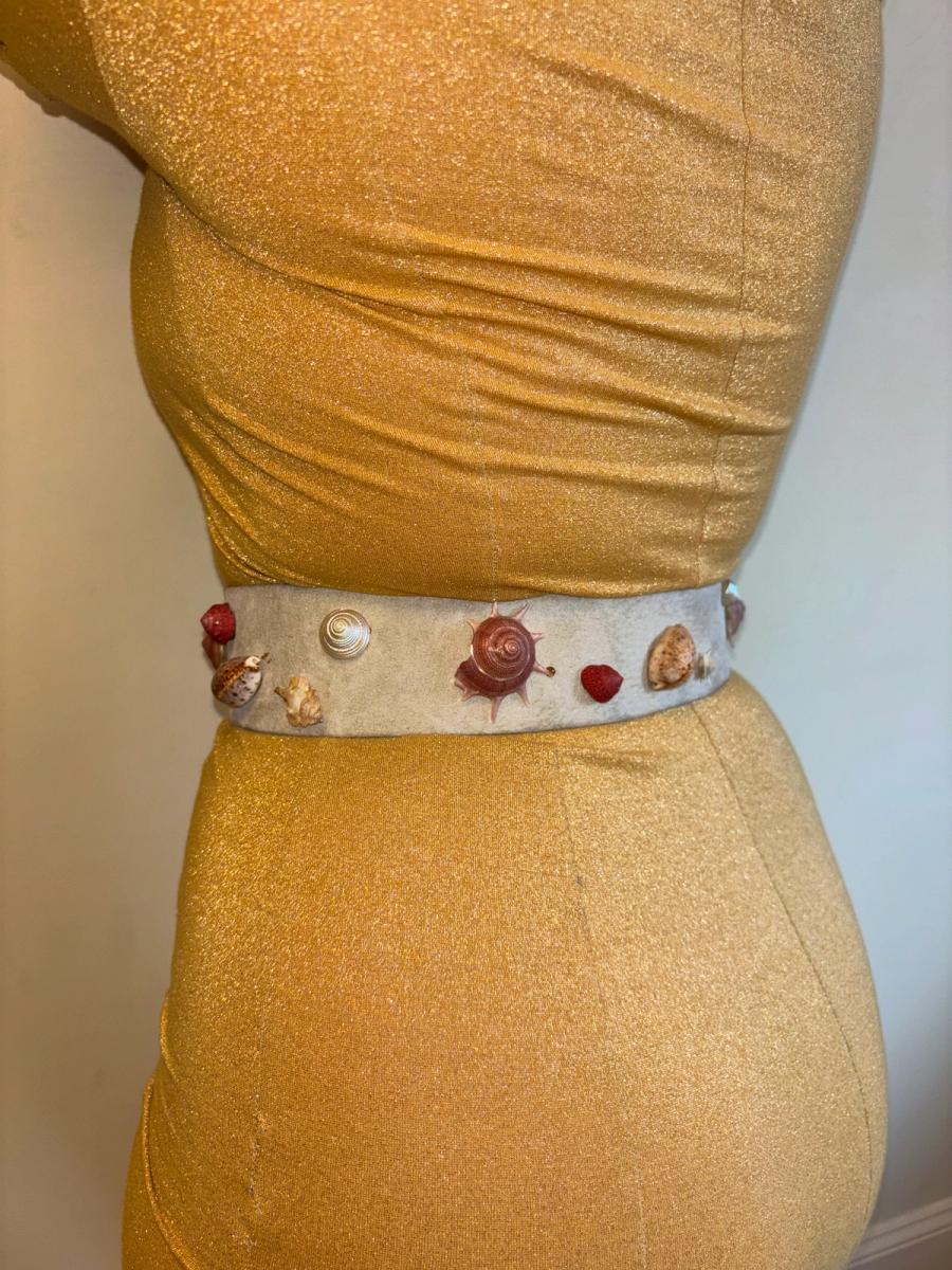 80s Chantal Thomass Suede Shell Belt product image