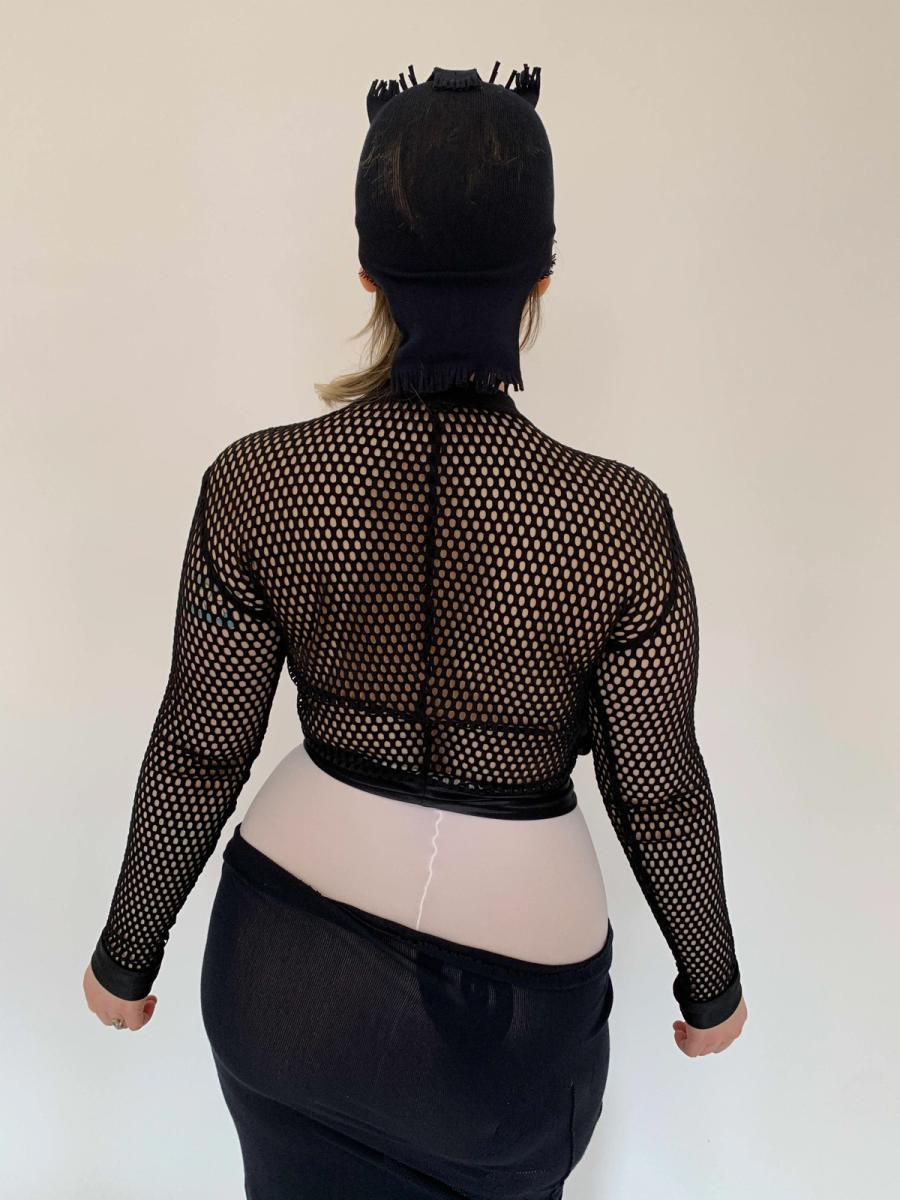 1980s Pam Hogg Boob Tie Fishnet Top  product image