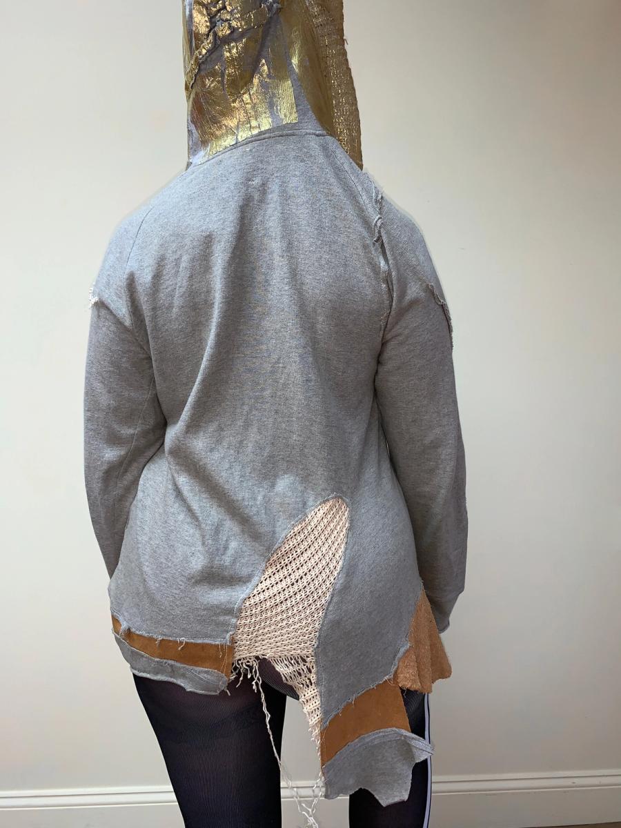 Yeah Right!! Patchwork Gray Sweatshirt product image