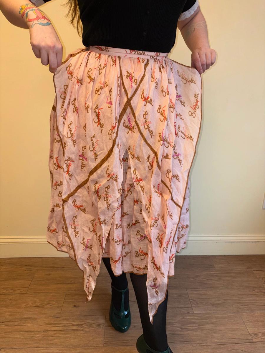 70s Laura Biagiotti Apron Signature Skirt product image
