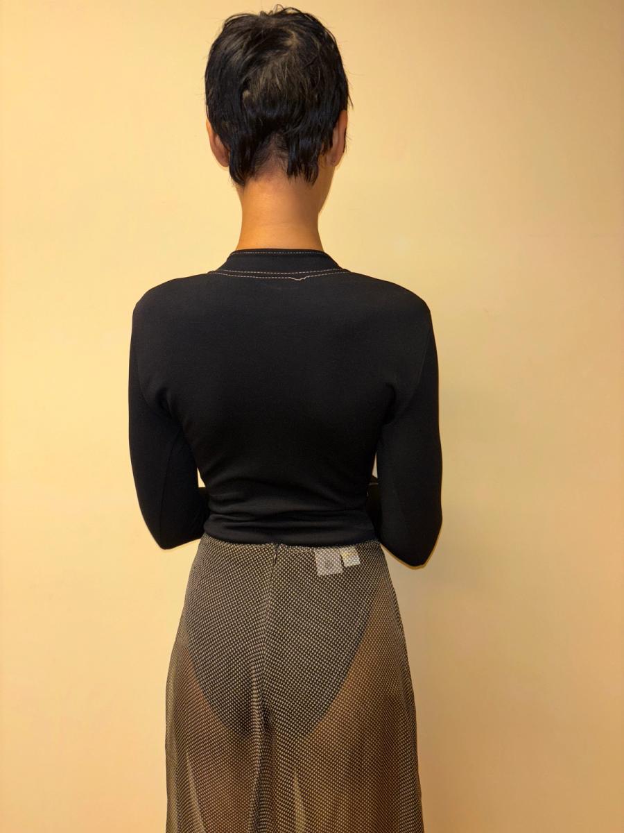 90s La Cage Aux Meufs Ruffle Leotard product image