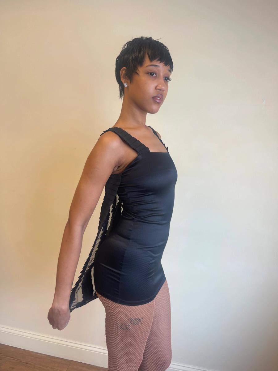 Emilio Cavallini Deadstock Micro-Mini Dress With Cape product image
