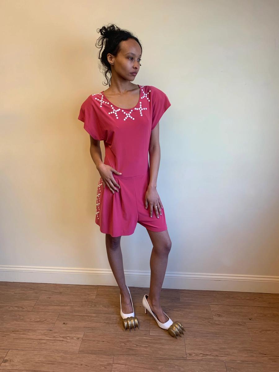 Norma Kamali OMO Studded Romper product image