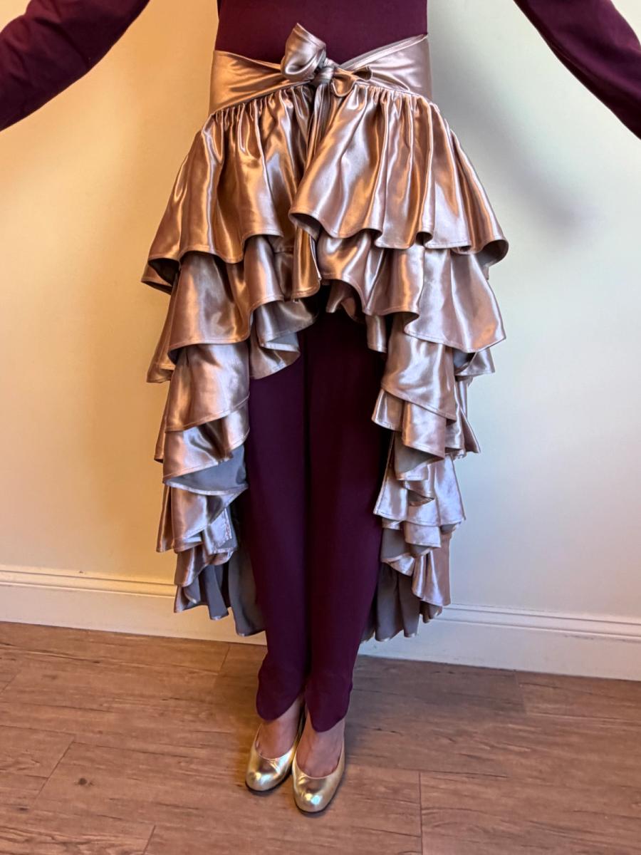 80s Norma Kamali OMO Ruffle Wrap Skirt product image