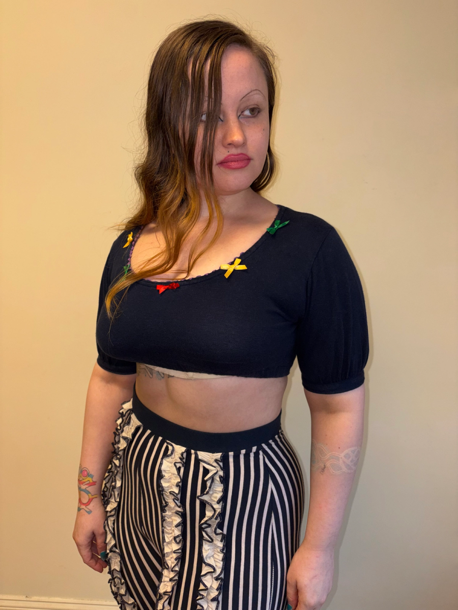 80s Lolita Lempicka Bow Crop Top product image