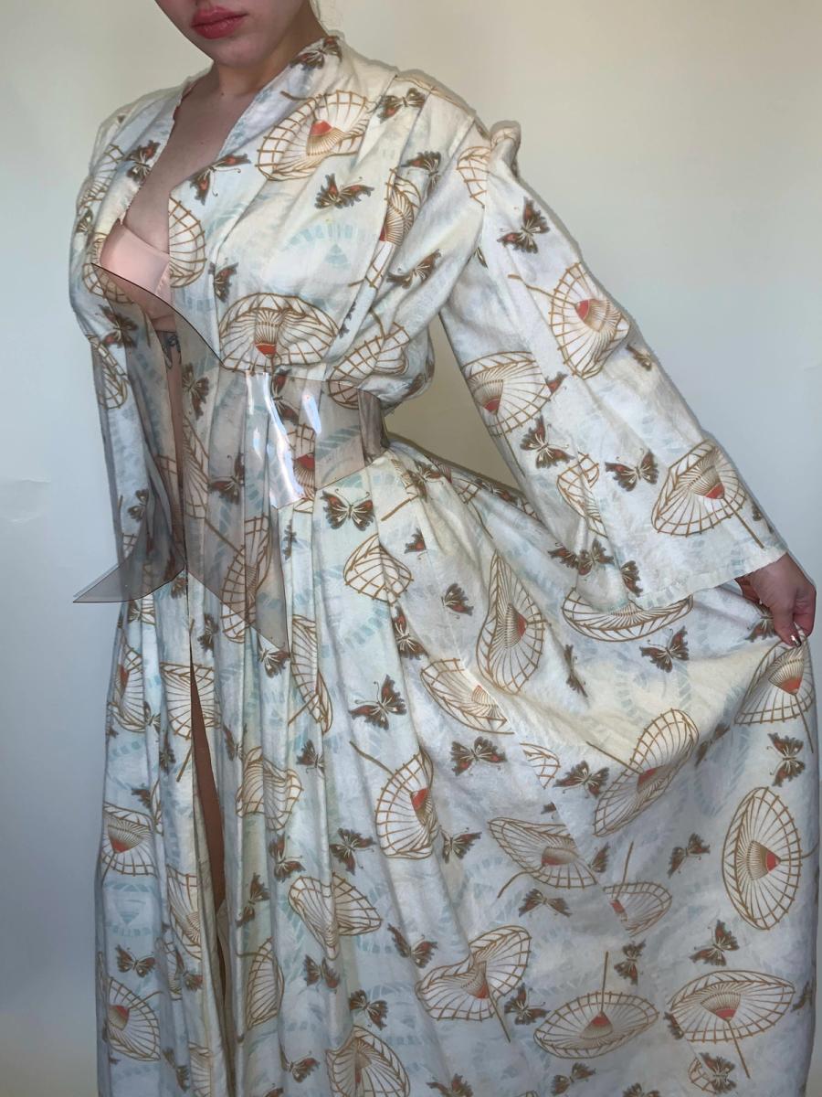 Edwardian Printed Flannel Dressing Gown product image