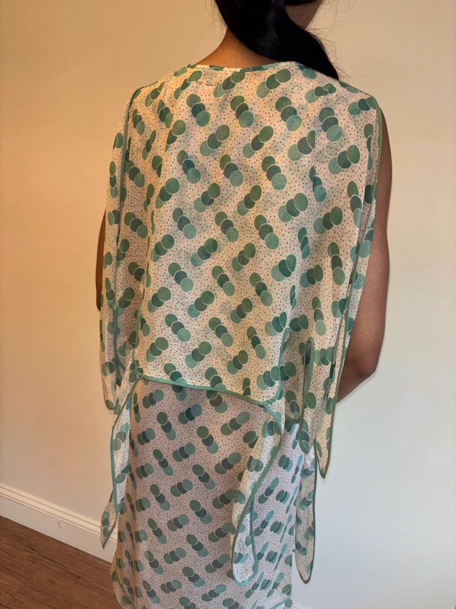 1920s Green Polka Dot Voile Day Dress product image