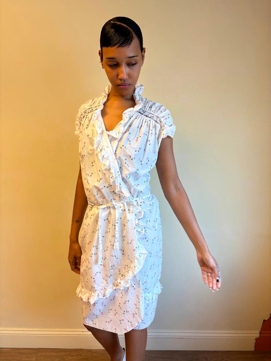 1980s Chantal Thomass Rosebud Peignoir Wrapdress  product image