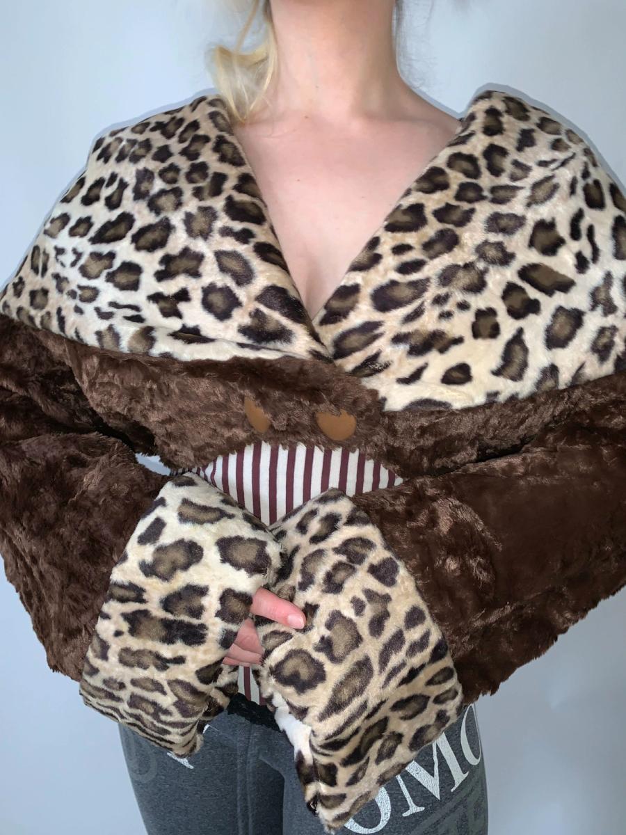 Norma Kamali Leopard Shawl Cropped Jacket  product image