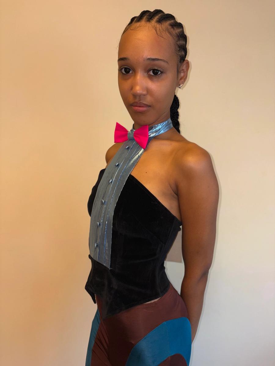 80s Fiorucci Tuxedo Bustier product image