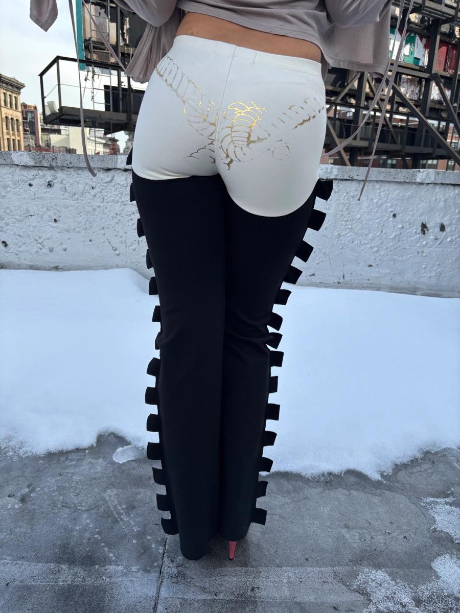 Castellated Bound Pants Cream product image