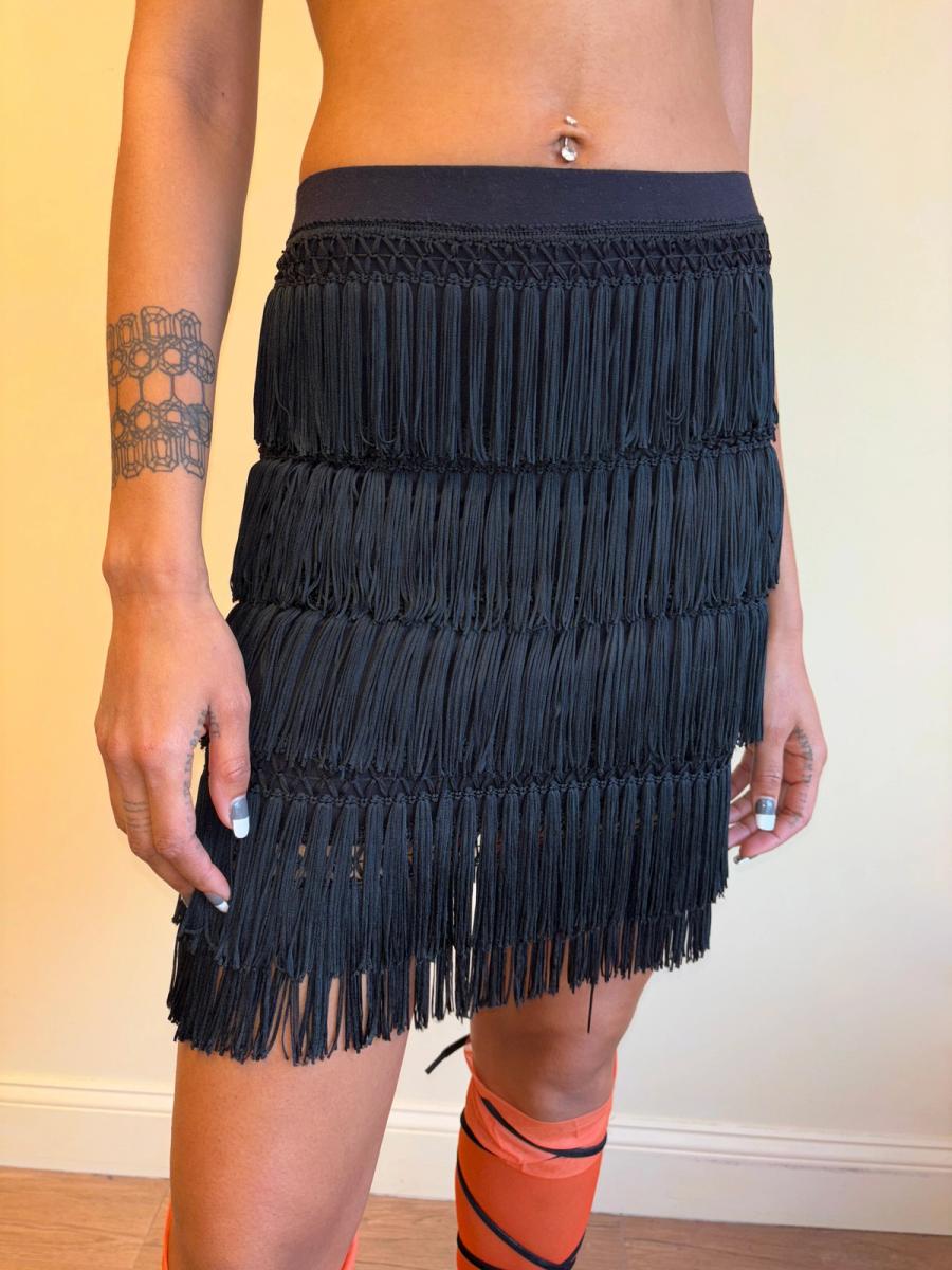 80s Helen Storey Fringe Skirt product image