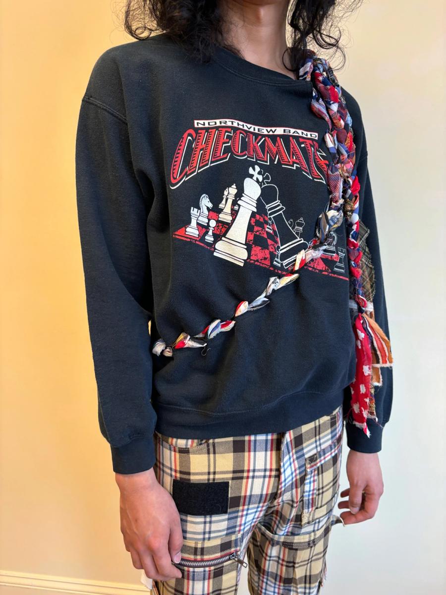 Tomoki Yurita Braided Checkmate Sweatshirt product image