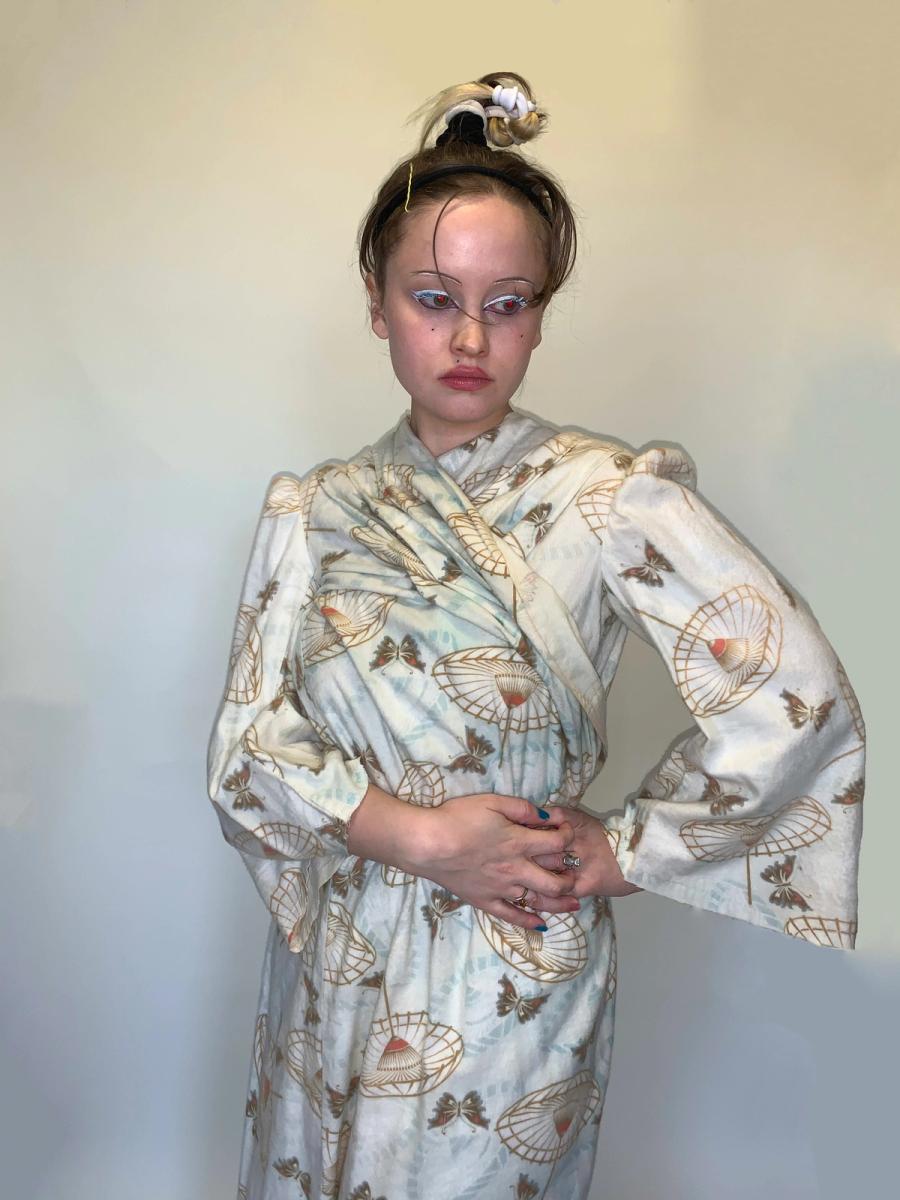 Edwardian Printed Flannel Dressing Gown product image