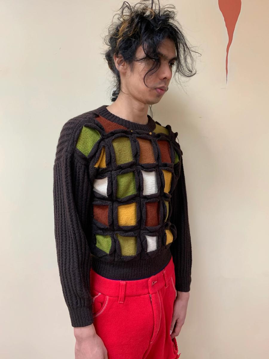 80s Issey Miyake Avant Garde Blocked Sweater product image
